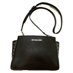 Michael Kors Mini Selma w/Grommets Crossbody Handbag *Smoke/pet free home